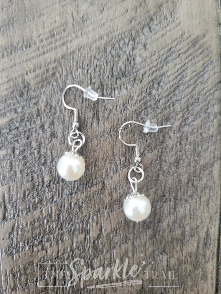Faux Pearl Drop Earrings