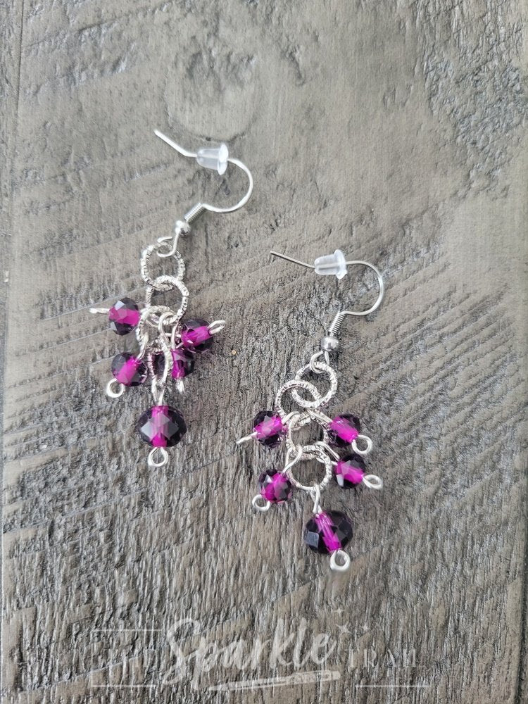 Purple Drop Earrings