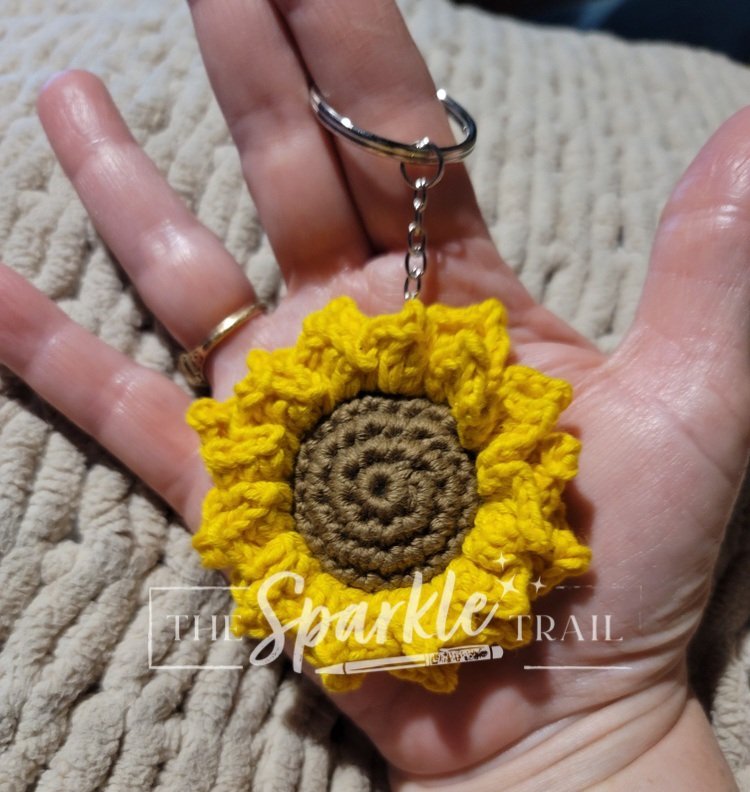 Helios the crochet sunflower keychain