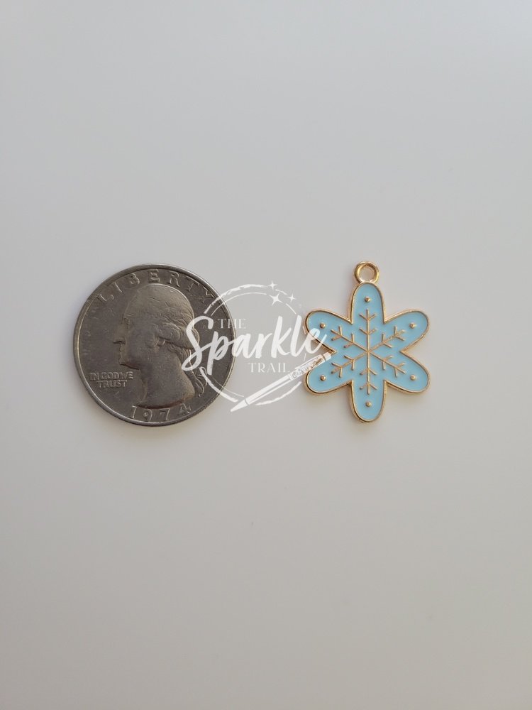 Blue Snowflake Charm