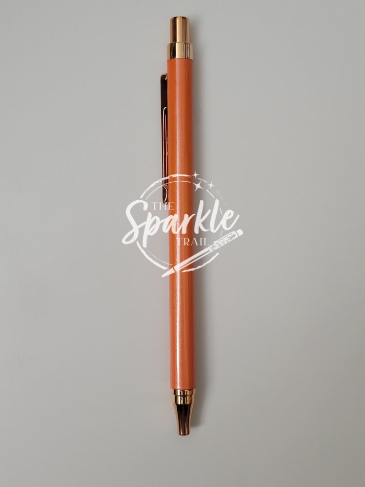 Orange Metal Click Pen