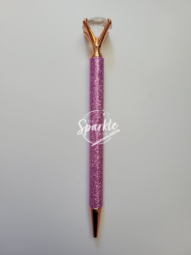 Lavender Diamond Top Glitter Pen