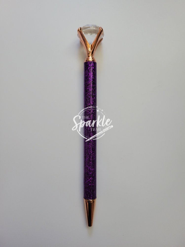 Purple Diamond Top Glitter Pen