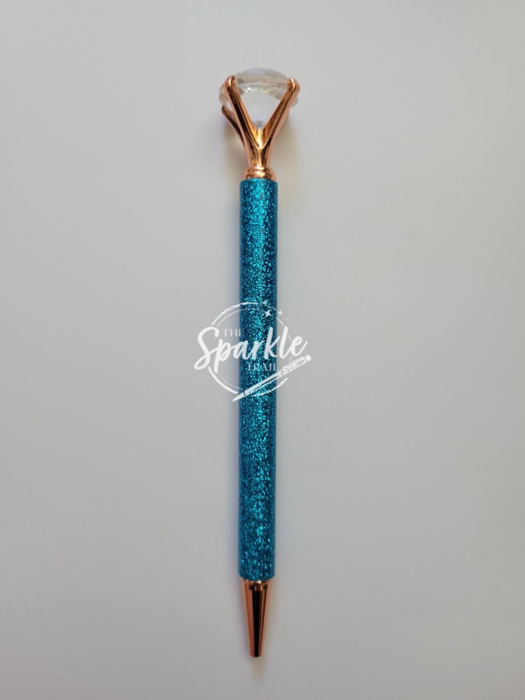 Blue Diamond Top Glitter Pen