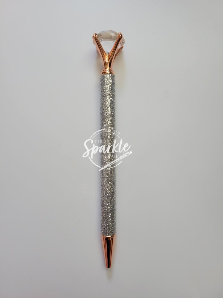 Silver RG Diamond Top Glitter Pen