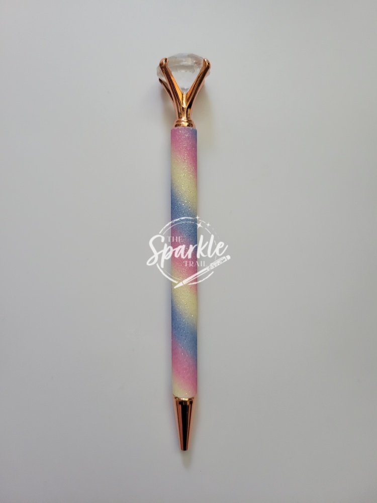 Rainbow Diamond Top Glitter Pen