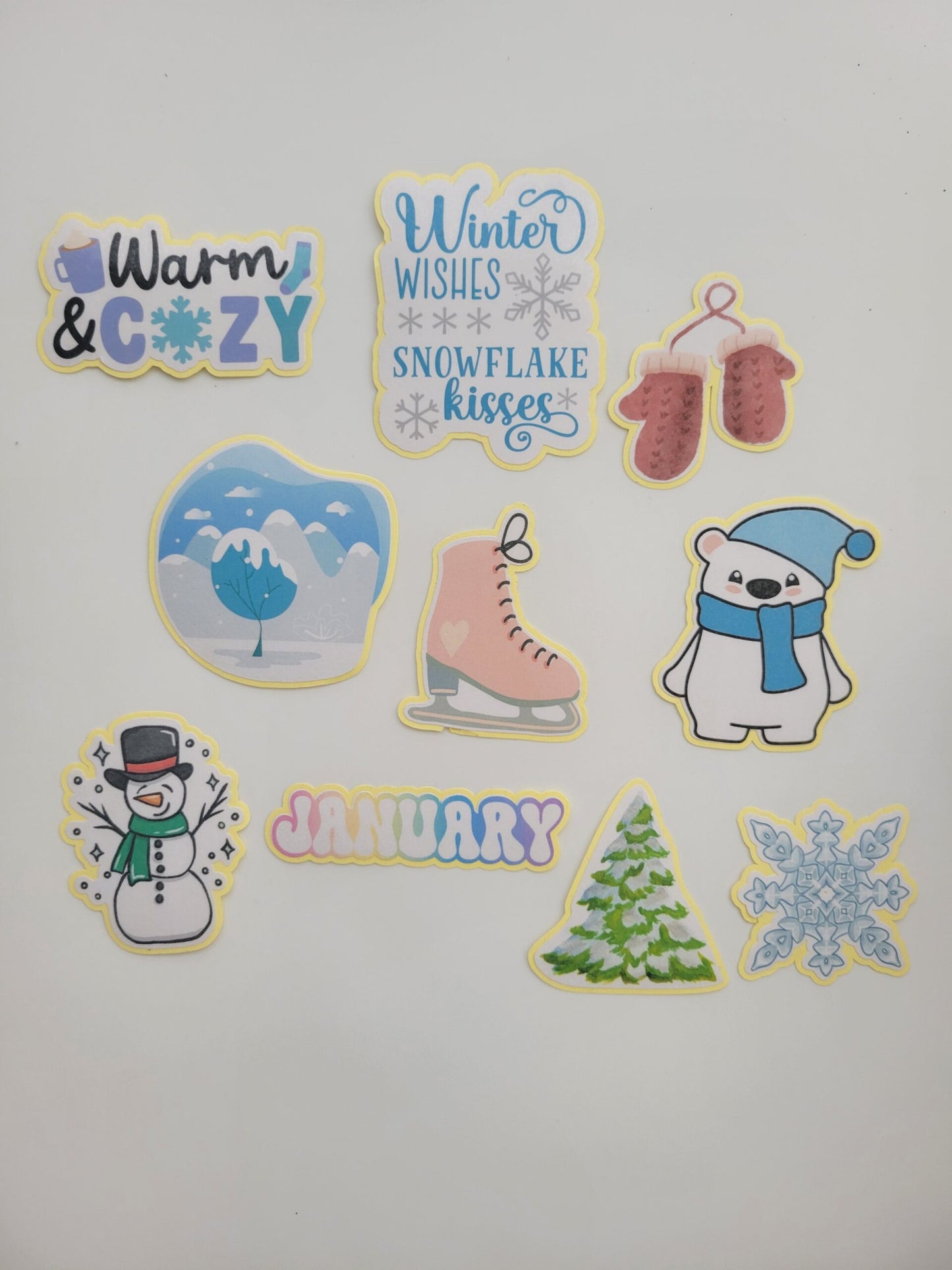 10 Glossy Winter Sticker Pack