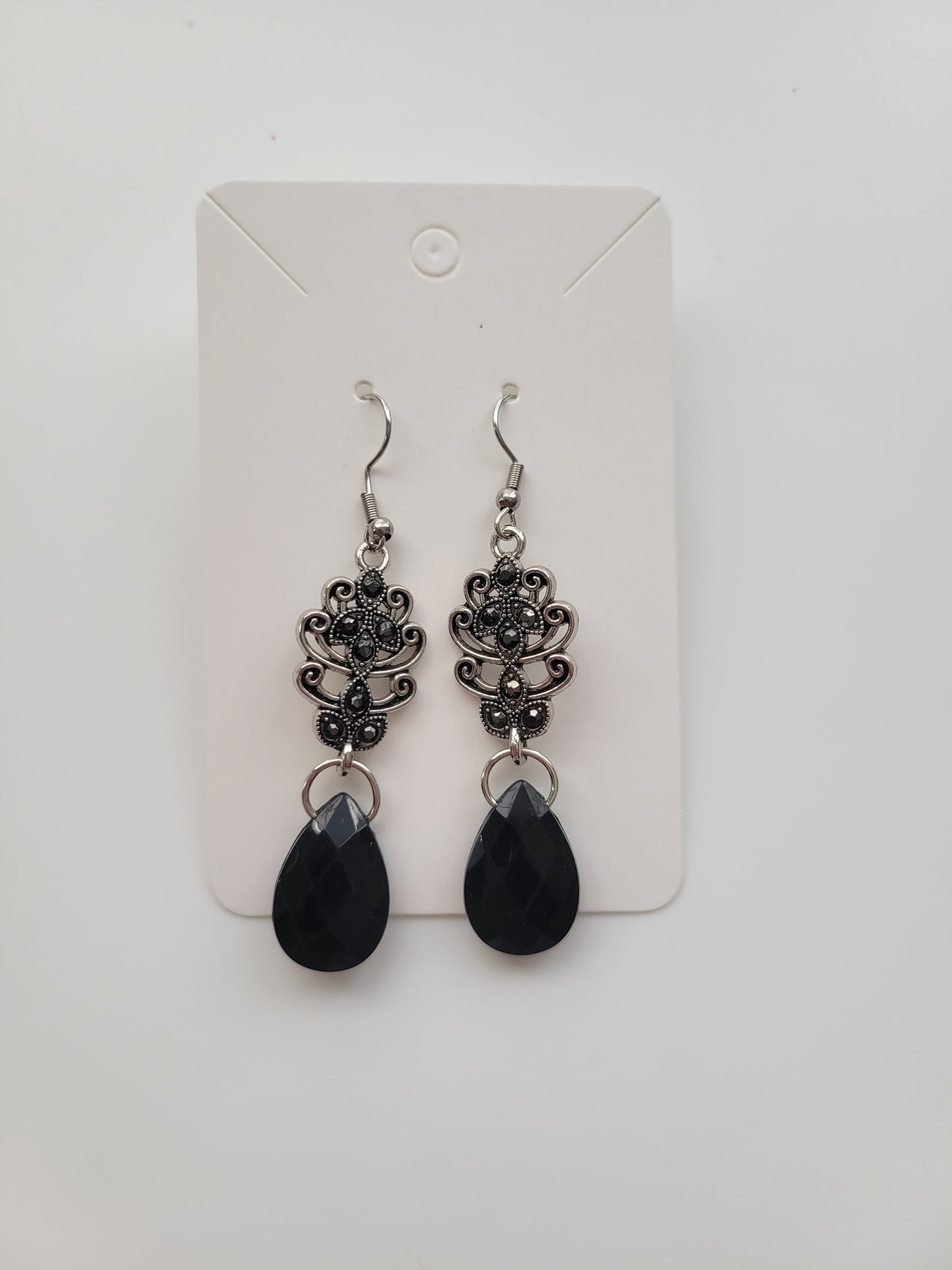 Black Drop Earrings