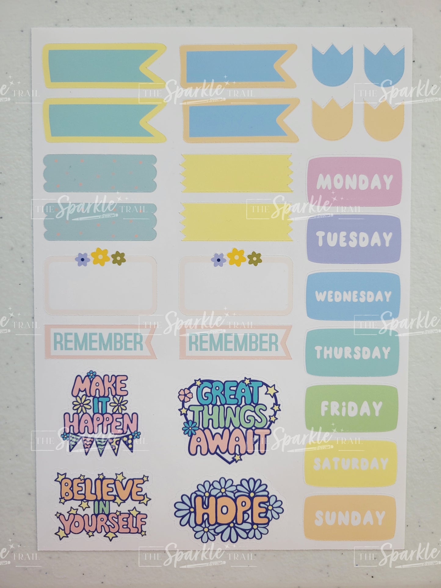 Spring Planner Sticker Sheet