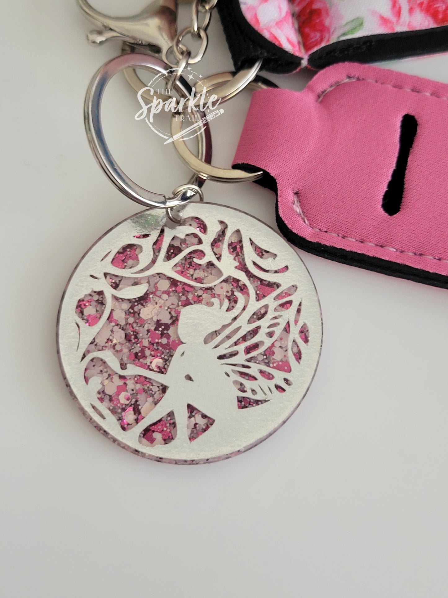 Fairy and Roses Print Keychain