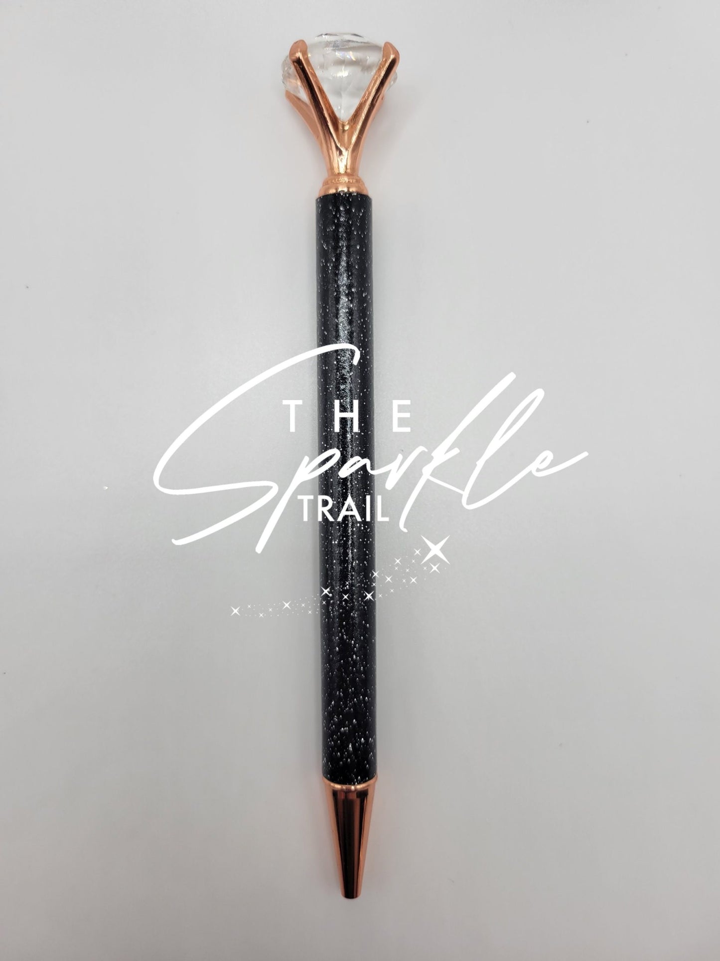 Black Diamond Top Glitter Pen