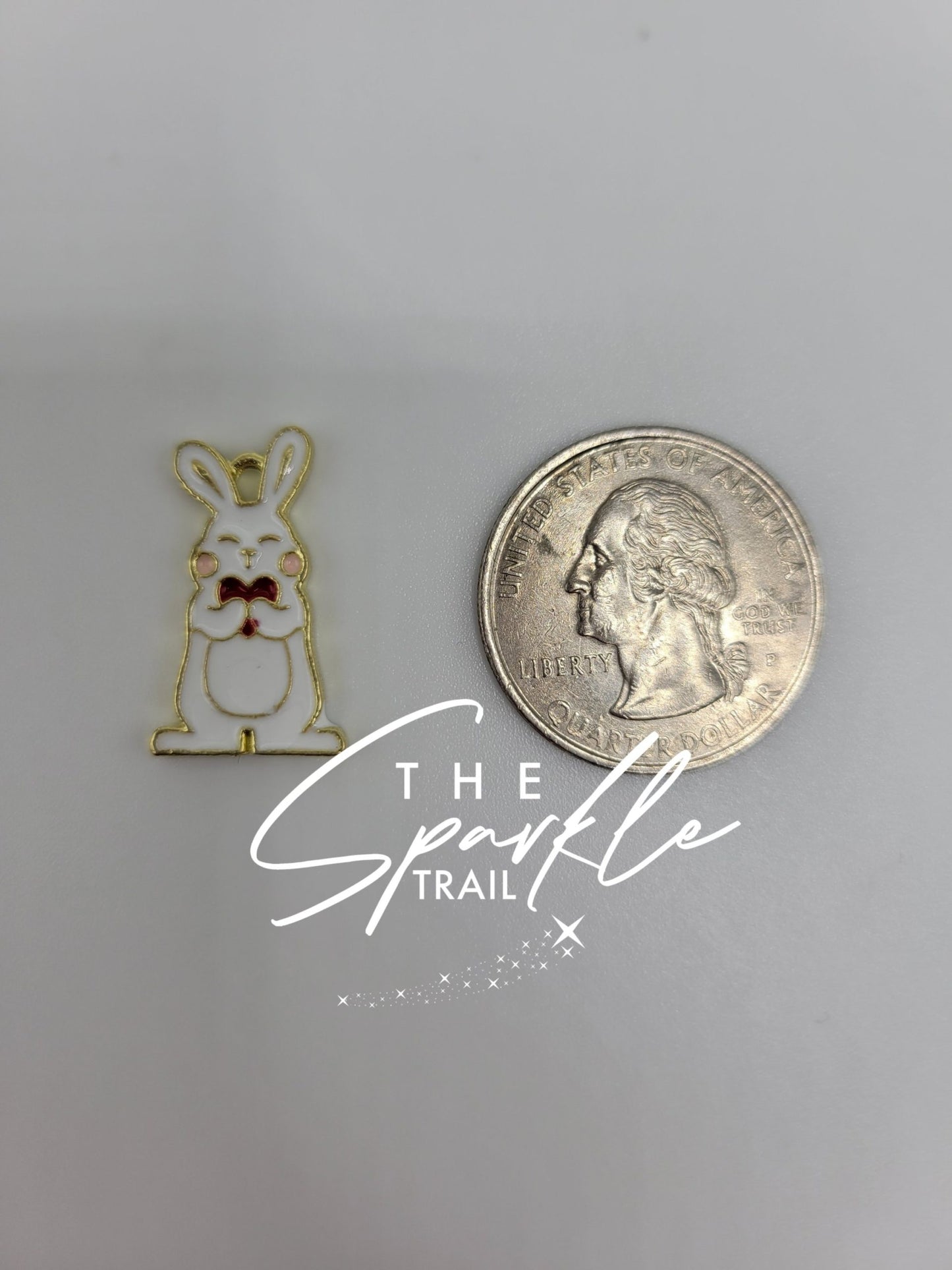 Bunny with heart charm