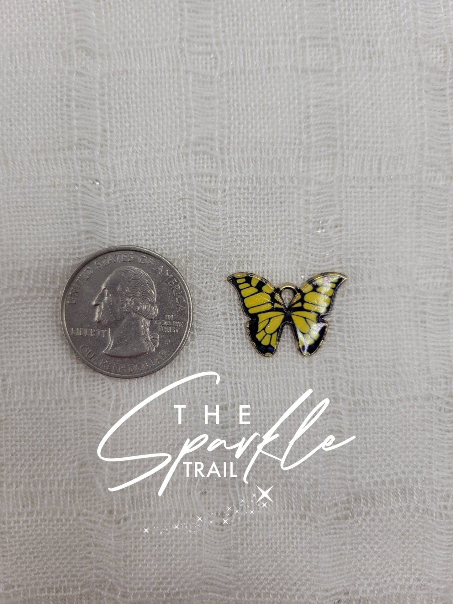 Yellow Butterfly Charm
