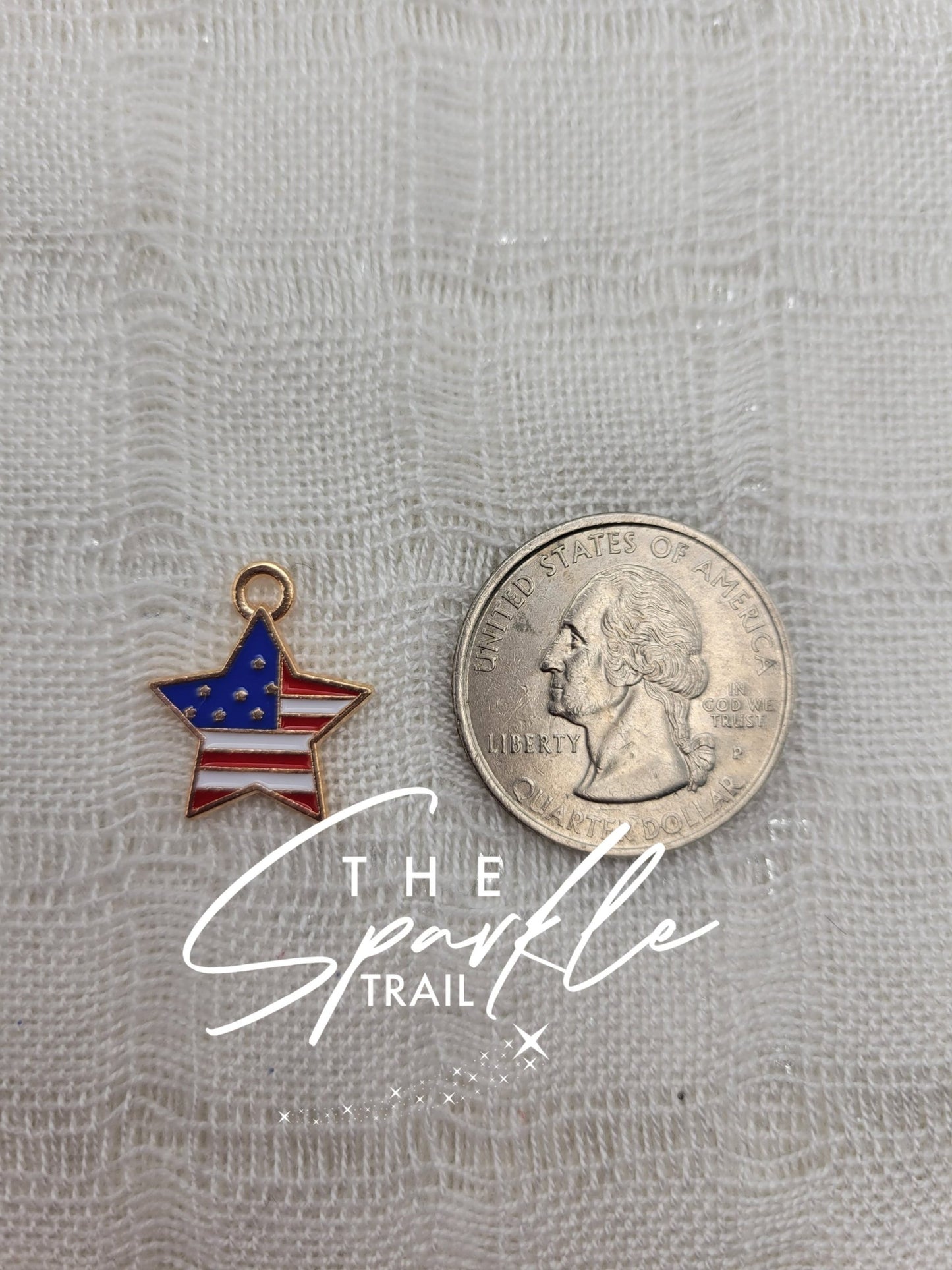 American Flag Star Charm