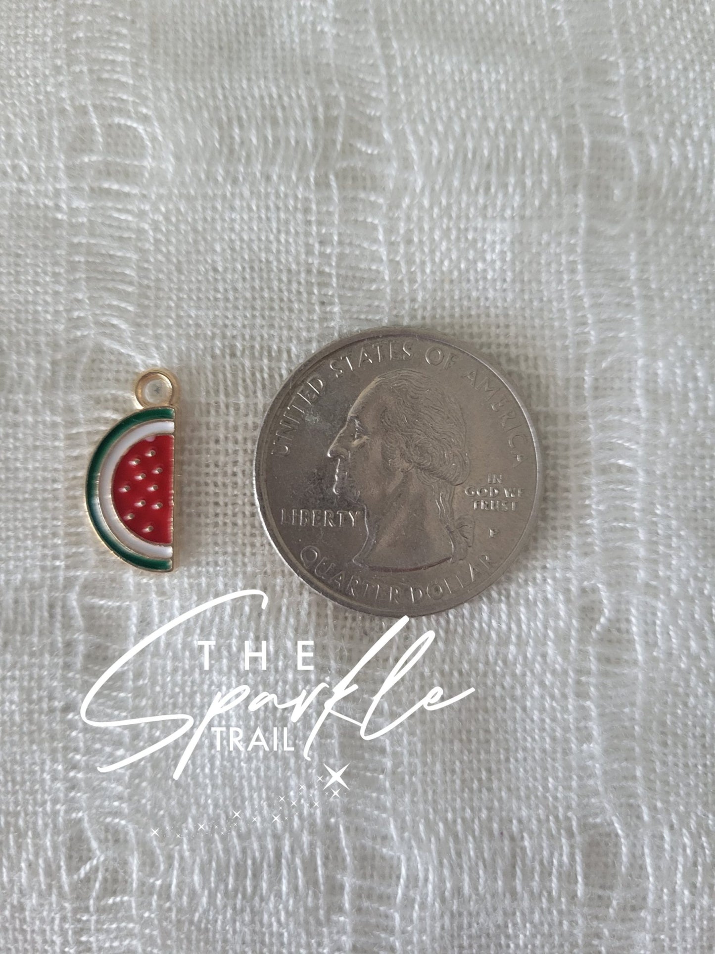 Half a watermelon charm