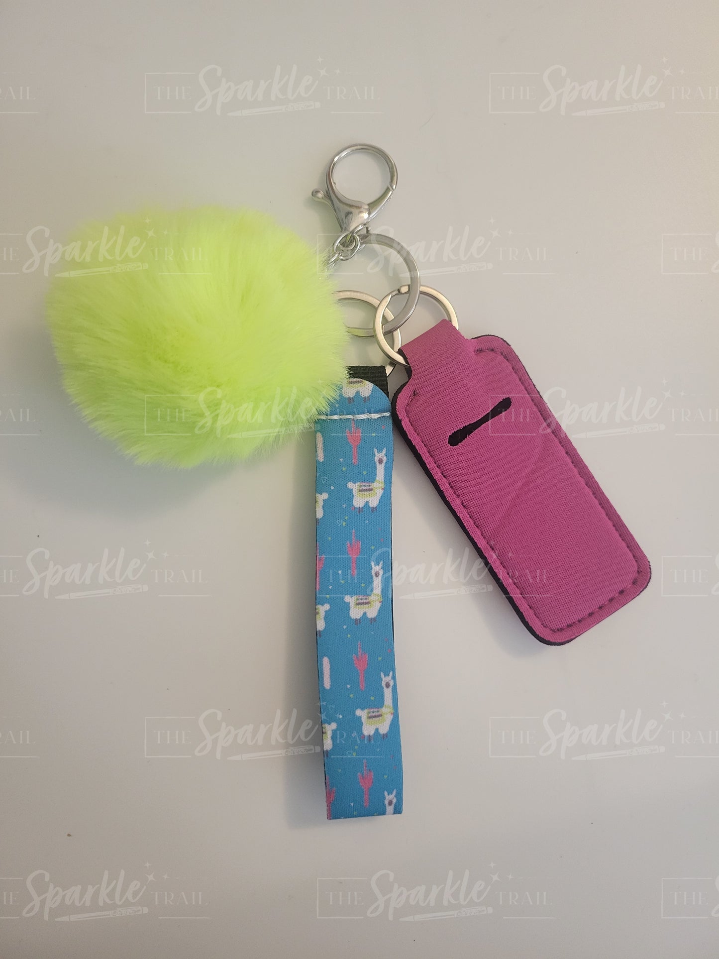 Llama Print Keychain