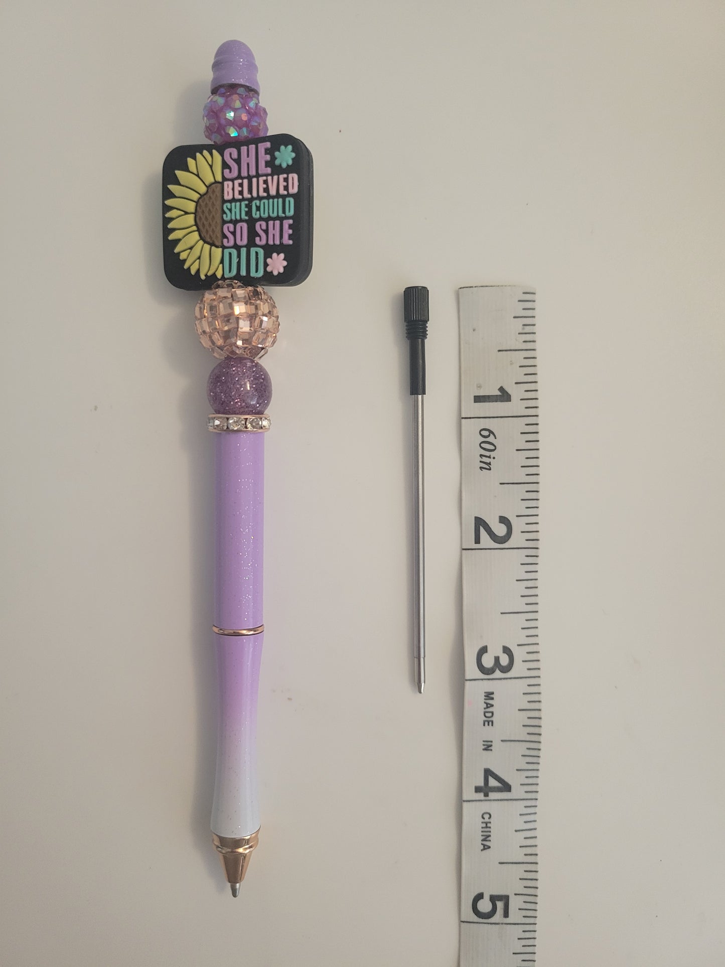 Bubblegum Beaded Pen Black Refill