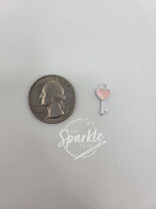 Heart Key Charm