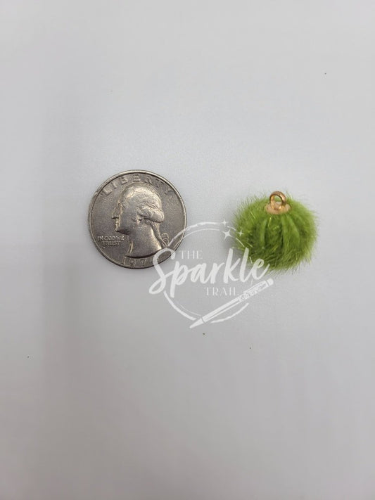 Light green pom pom Charm