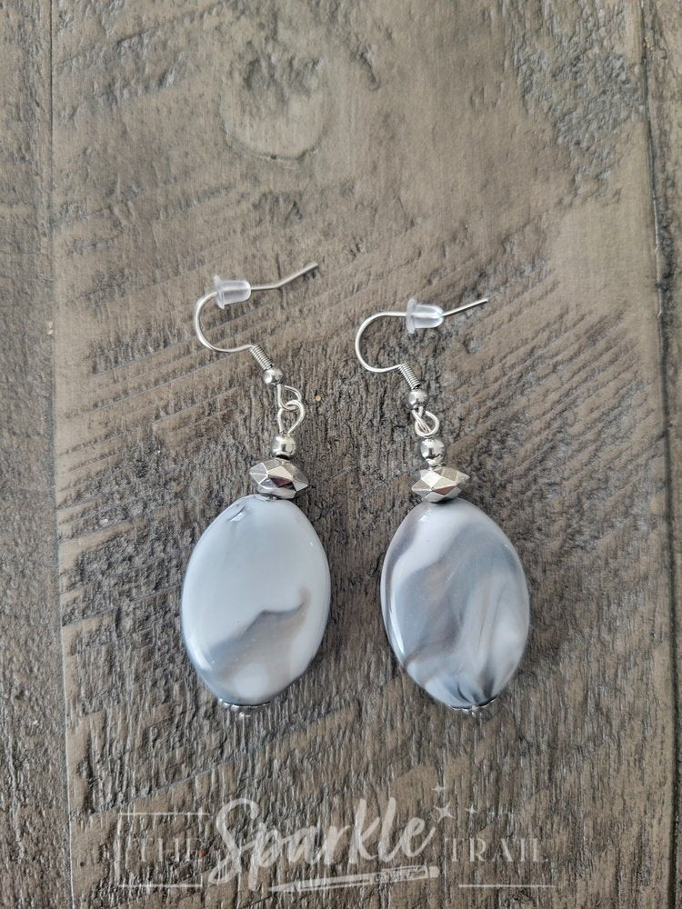 Marble Drop Earrings