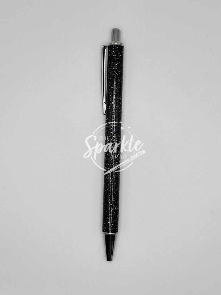 Black Silver Glitter Pen