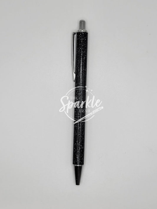 Black Silver Glitter Pen
