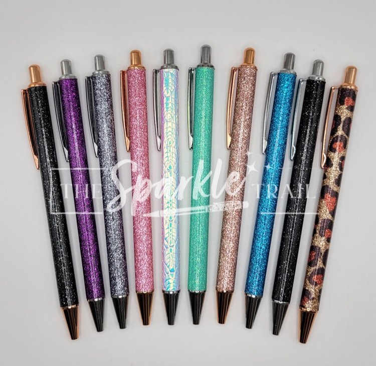 Black Silver Glitter Pen