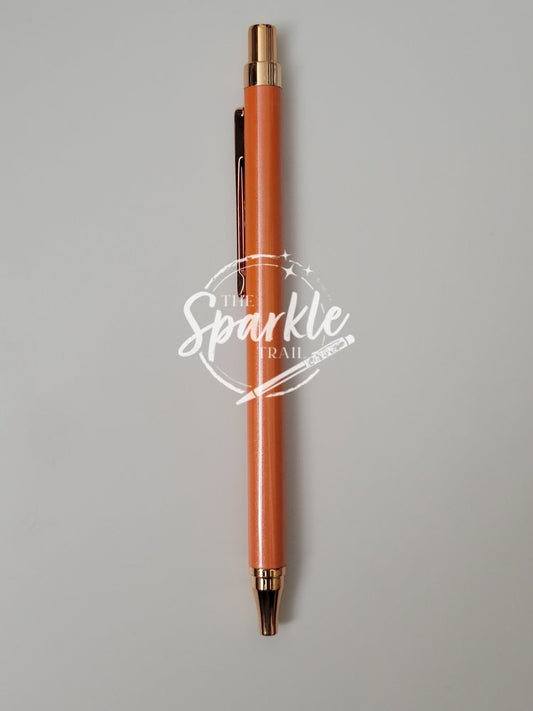 Orange Metal Click Pen