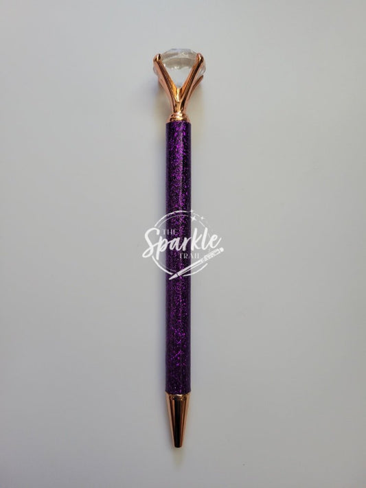 Purple Diamond Top Glitter Pen