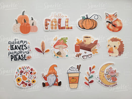 14 pc Glossy Fall Sticker Set