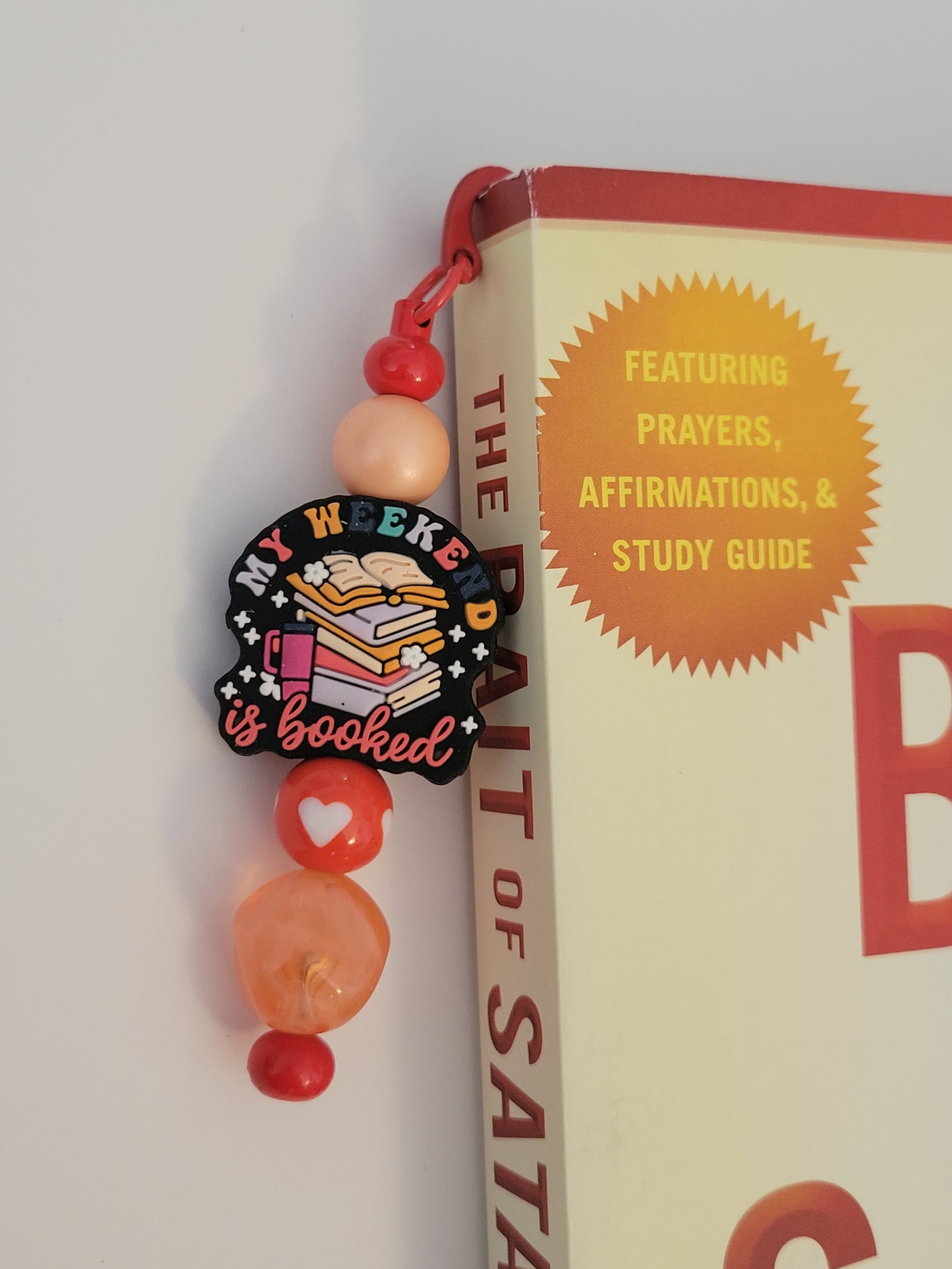 My Weekend is Booked Beaded Bookmark
