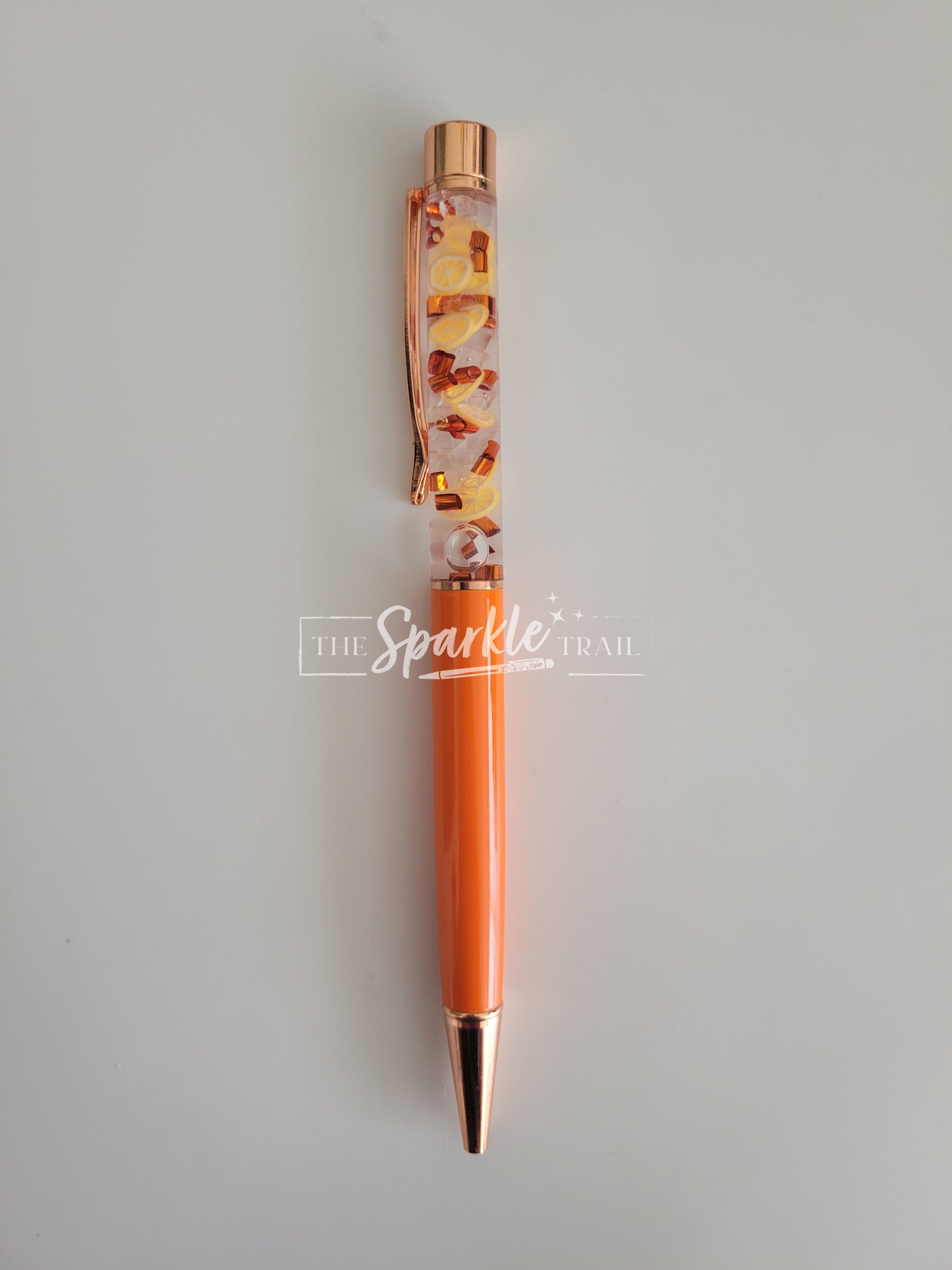 Orange Sparkle Pen