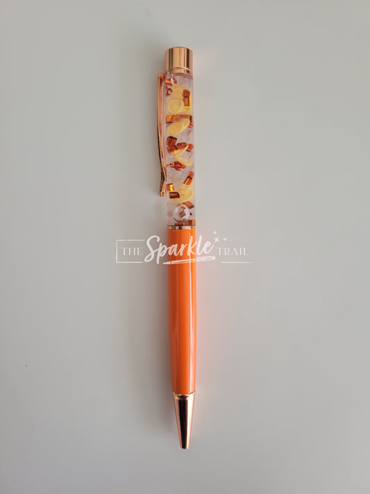 Orange Sparkle Pen