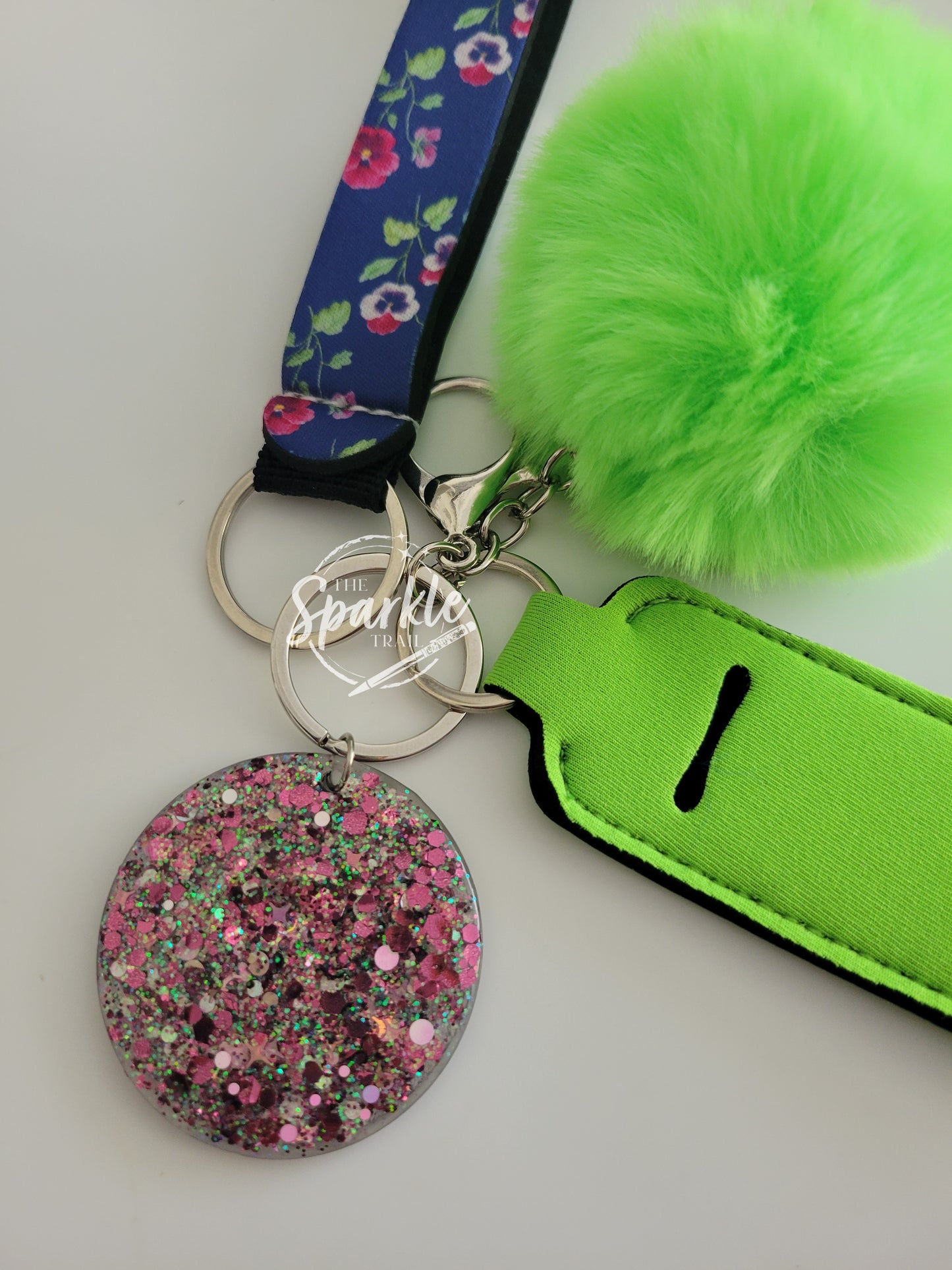 Fairy and Poppy Floral Keychain