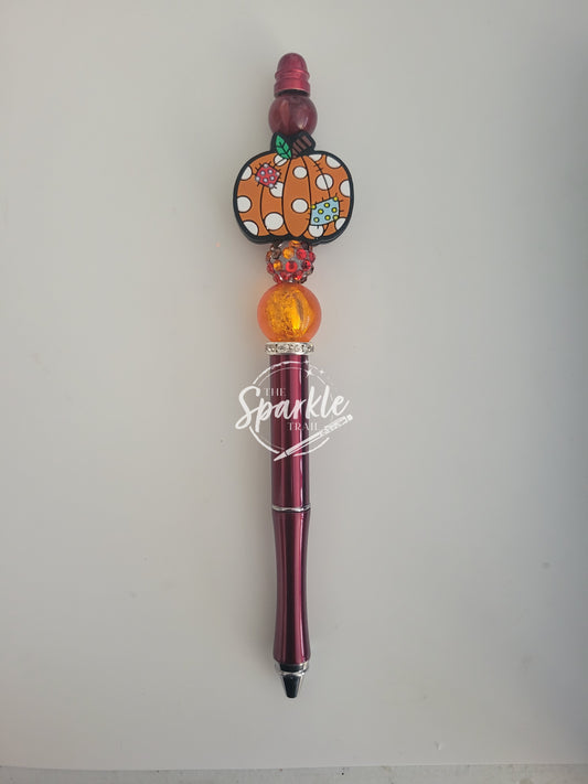 Polka Dot Pumpkin bubblegum pen