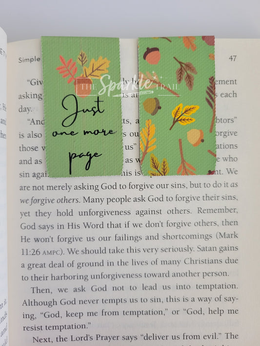 Just One More Page Magnetic Bookmark