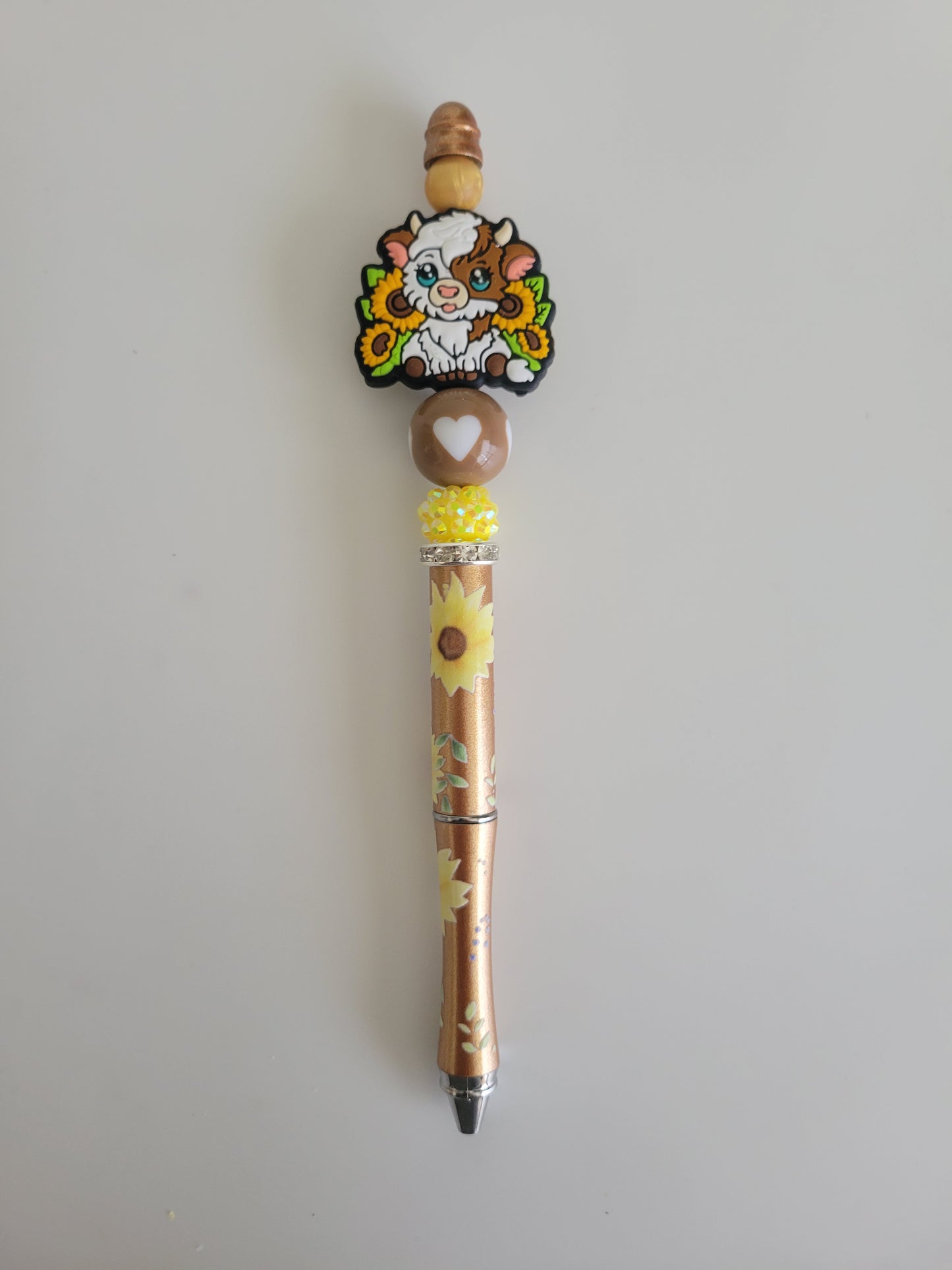 Cow and Sunflowers Bubblegum Pen