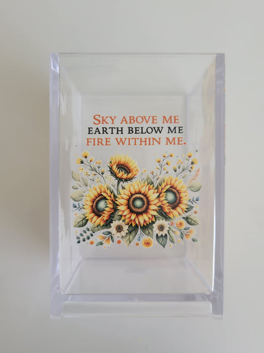 Sunflower Acrylic Pen Holder