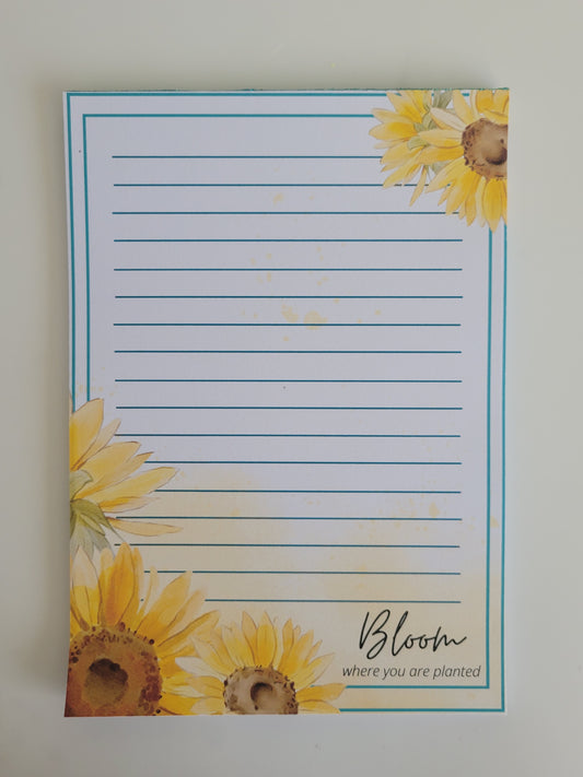 Glitter Sunflower Notepad
