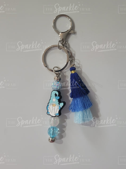 Snowflake Gnome Keychain