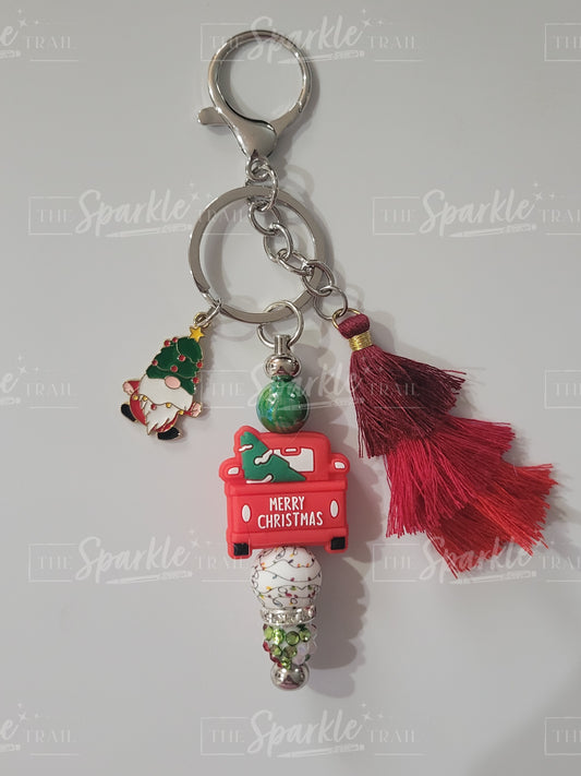 Christmas Gnome Keychain