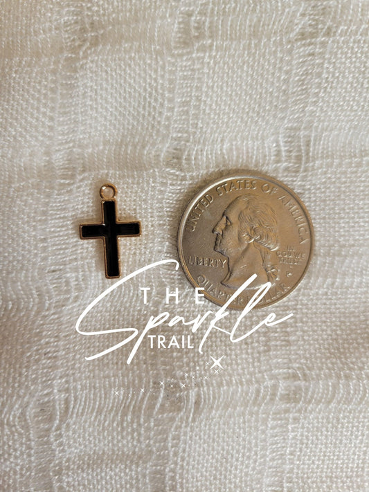Black Cross Charm