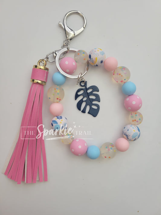 Pink and blue Wristlet