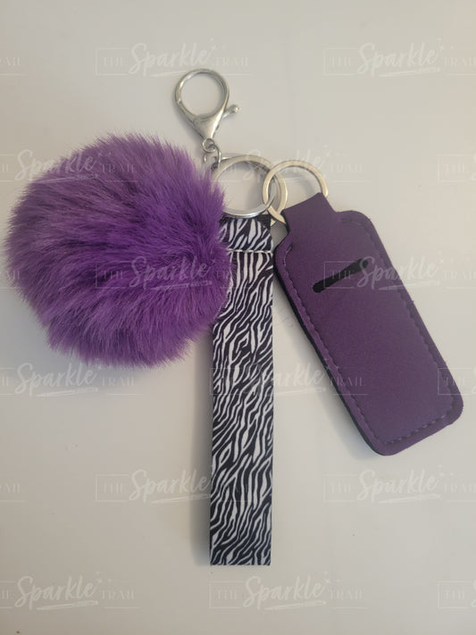 Zebra Print Keychain