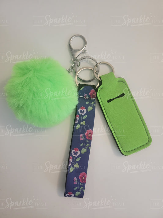 Poppy Floral Keychain